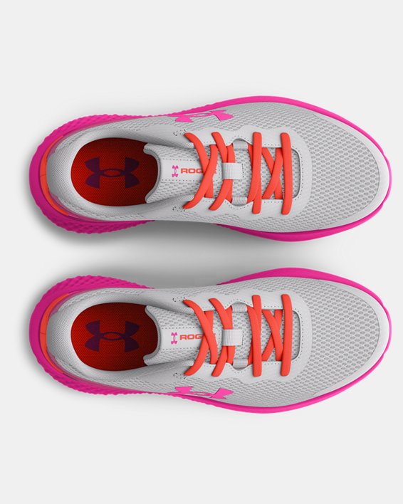 Girls' Pre-School UA Rogue 3 AL Running Shoes, Gray, pdpMainDesktop image number 2
